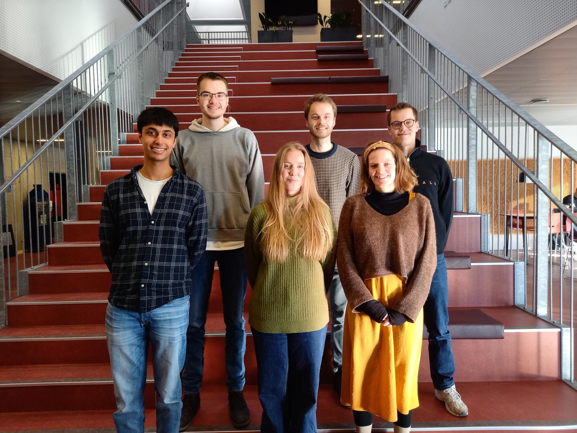 Simon, Mikkel, Jonas, Benjamin, Ditte and Sille are student counsellors for the study programmes in Aalborg Simon, Mikkel, Jonas, Benjamin, Ditte and Sille are student counsellors for the study programmes in Aalborg